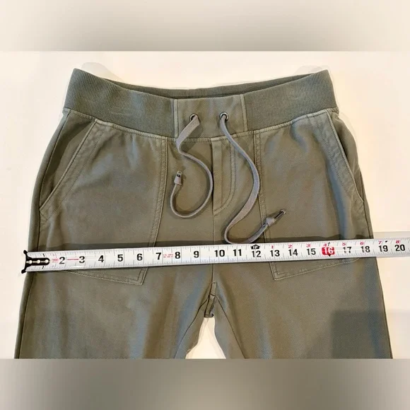 Uniqlo 100% Cotton Sage Olive Green Women's Jogger Pants Size Small Relaxed Fit - Picture 7 of 13